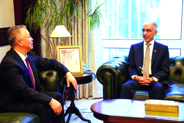 <p>Works Minister Ibrahim Al Hawaj received China Machinery Engineering Corporation (CMEC) chairman Wang Bo.</p>
<p>The meeting reviewed opportunities for co-operation between the ministry and the company, particularly in the development of infrastructure projects in the road and sanitation sectors.</p>
<p>Discussions also covered the latest technologies in building materials and smart solutions used in sanitation systems.</p>
<p>The CMEC chairman highlighted the ministry&rsquo;s efforts to modernise the infrastructure of Bahrain.</p>